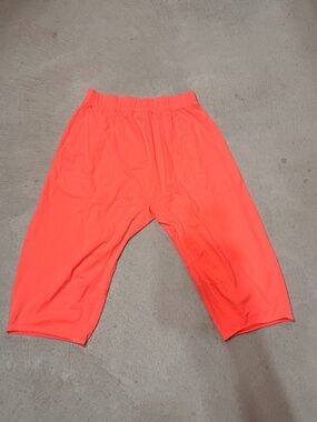 Free People Movement Women's Orange Hot Shot Cropped Pants XL Large TEP 120